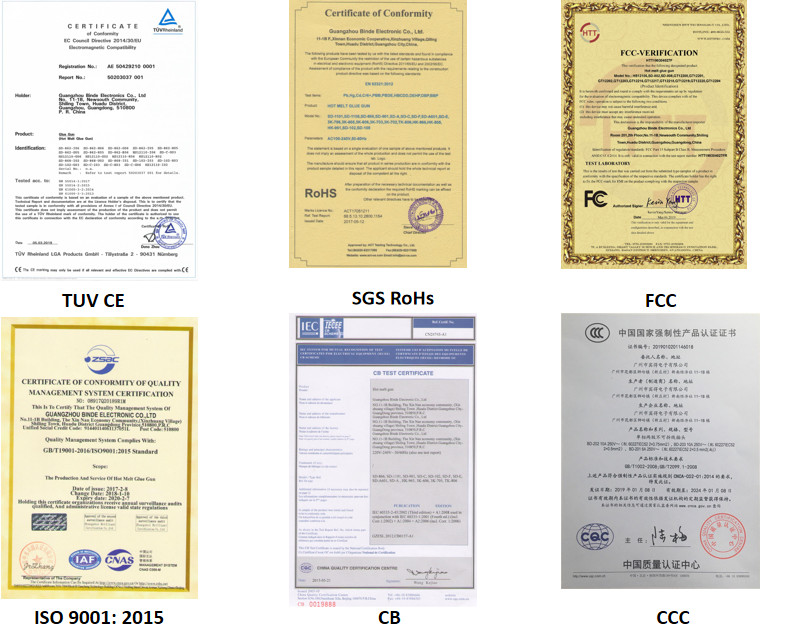 Certificates Of Hot-melt Glue Gun