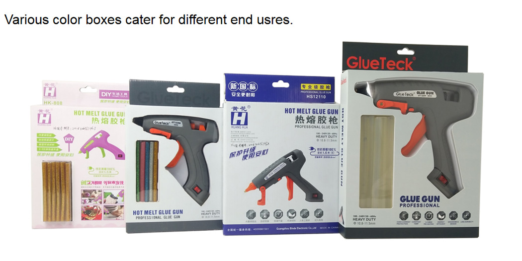 packing of the hot glue gun